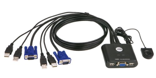 Adaptador ATEN (KVM - RCA, USB B e VGA - 20 m - Preto) ATEN - Cabos kvm - kvm, RCA, usb b, vga, 20 m