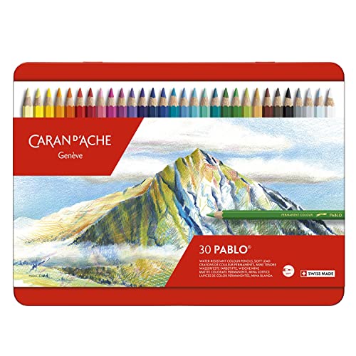 Lápis de Cor CARAN D'ACHE 4-Color Pablos (Caixa de 30) Caran d'Ache - Lápis - caran dache, 4 cores, pablos, caixa 30