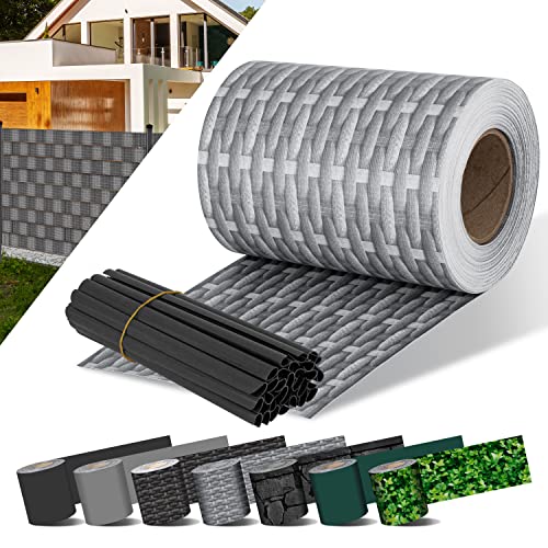 Fita de Privacidade KESSER (PVC - Cinzento - 35 x 19 cm) KESSER - Cercas e barreiras - 35 x 19 cm, pvc, cinzento