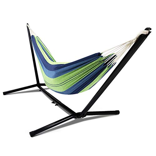 Cama de Campismo ID MARKET Azul (150x180 cm) IDMarket - Móveis de exterior - 150x180 cm, estrutura metálica, tecido em rede, apoios para pés