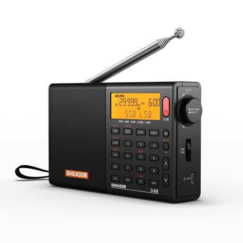Rádio Sihuadon D808 Preto, Prateado, Branco SIHUADON - Radios - fm, mw, sw, Portugal, preto