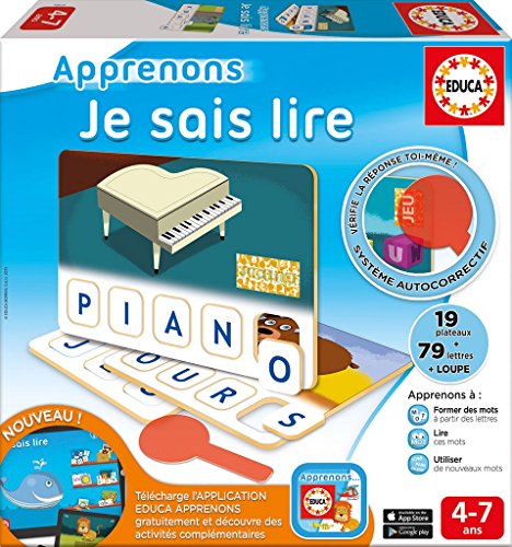 Jogo de Tabuleiro EDUCA BORRAS I Know How To Read EDUCA - Brinquedos - letras, palavras, 4 anos