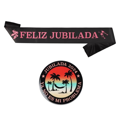 Faixa para Mulher FELIZ JUBILADA com Insígnia (Multicor - 100 cm) BETESSIN - Faixas - mulher, insignia, multicor, 100 cm