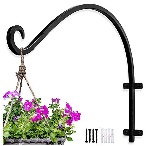 Suporte de Treliça para Plantas 1 Peças cailiya - Suportes para plantas - ferro forjado, preto, 29x24 cm, 1 m