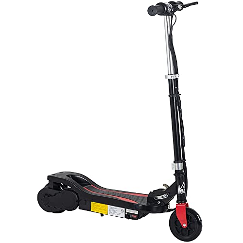 Trotinete Elétrica HOMCOM Dobrável com Altura Ajustável e Freios | 75 x 36 x 82-93 cm - Preto HOMCOM - Patinetes elétricos - dobrável, altura ajustável, freios, preto