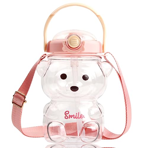 Garrafa NIVOFU Rosa com Acessório de Peluche Nivofu - Garrafas de água - rosa, peluche, alta qualidade, durável