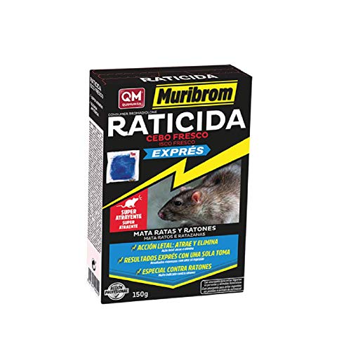 Raticida Muricida com Cebolas Frescas 150 Gr MURIBROM Muribrom - Desinfetantes domésticos - raticida, muricida, cebolas frescas, 150g