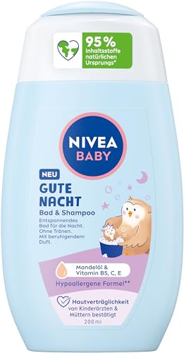 Champô NIVEA Baby Good Night Bad & Shower Gel (100 ml) Beiersdorf - Shampoo & condicionador - pele do bebé, banho suave, óleo de amêndoa, hidratante