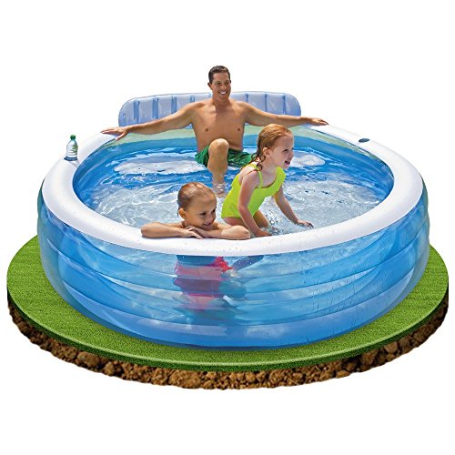 Piscina Insuflável INTEX Swim Center (Azul - Poliéster - 488x244x132 cm) INTEX - Equipamento de jogo ao ar livre - insuflável, 488x244x132 cm, azul, poliéster