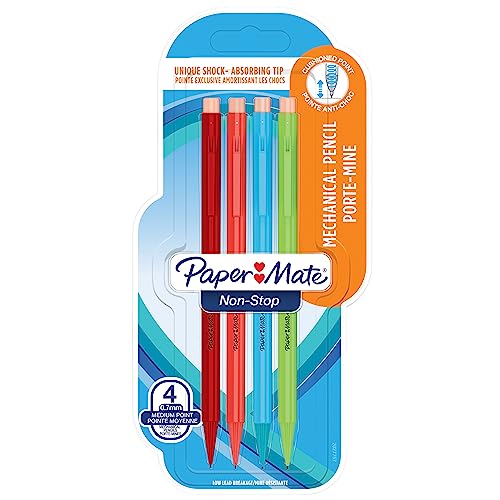 Esferográfica PAPERMATE Non Stop 4 Cores Newell Brands - Lápis - 4 cores, traço médio, anti-choque