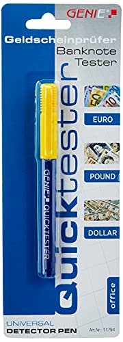 Detetor de Notas Falsas GENIE 11794 (Azul - Até 1000 Folhas) GO Europe Gmbh - Dispositivos de entrada - detetor, notas falsas, genie, 11794, tecnologia luz som, indicador luminoso sonoro