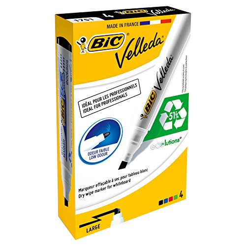 Marcadores BIC Velleda 1751 Preto, Azul, Verde, Vermelho BIC - Marcadores - preto, azul, verde, vermelho