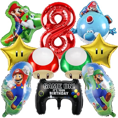 Conjunto de 10 Balões SIO NS Super Mario SioNs - Balões - conjunto, balões, sio ns, super mario