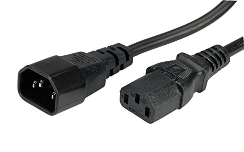 Cabo de Alimentação VALUE (C14 - C13 - 3 m - Preto) Value - Fios de extensão - cabo alimentação, value, c14, c13, 3m, preto