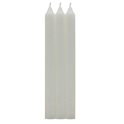 Vela BECH 3 Velas Cílicas 100% Parafina e Mecha de Algodão Puro Sem Perfume 22Cm Branco BESCH - Velas - parafina, algodão puro, sem perfume, 22 cm