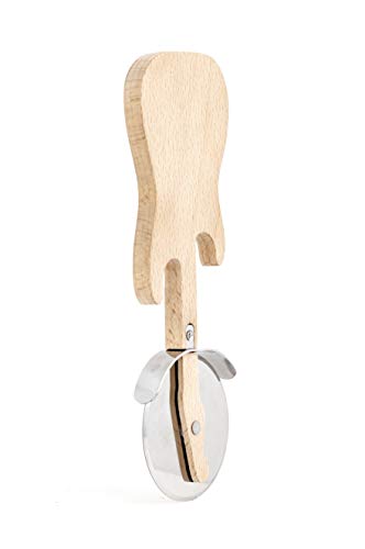Cortador de Pizza KIKKERLAND Guitarr08 (Branco) Kikkerland - Cortadores de pizza - guitarra, aço inoxidável, fácil de usar, limpeza