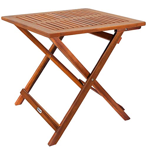 Mesa Dobrábil de Madeira de Acácias 70X70Cm CASARIA Casaria - Mesas dobráveis - mesa dobrável, madeira de acácias, 70x70cm