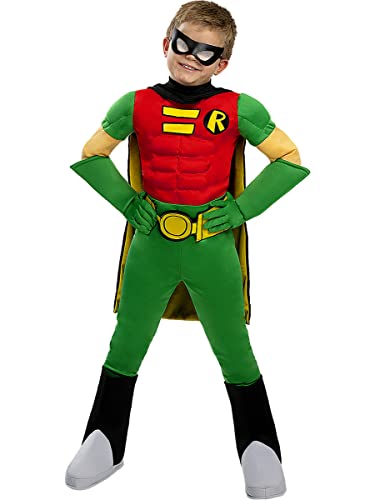 Fato de Menino DISFRAZZES Robin (Tam: 5 a 7 anos) Funiglobal - Brinquedos - casaco, calças, luvas, capa removível