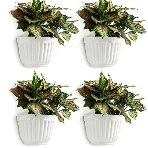 Ornamental de Parede ORIMERC 4 Unidades Branco Orimerc - Vasos e canteiros - ornamental, parede, 4 unidades, branco