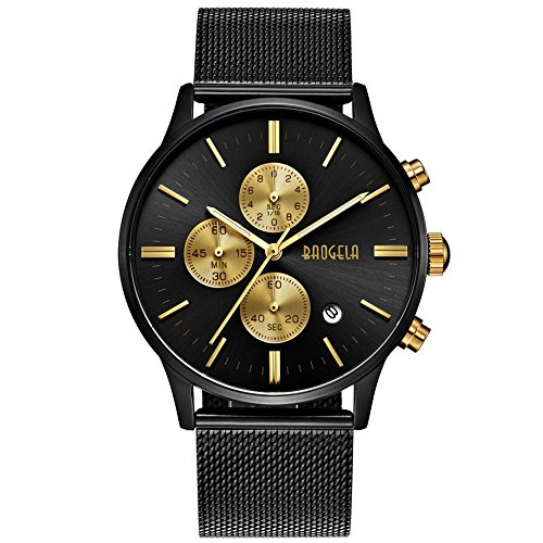 Relógio Homem BAOGELA BAO-1001 (Preto) BAOGELA - Relógios - led, aço inoxidável, correia, preto