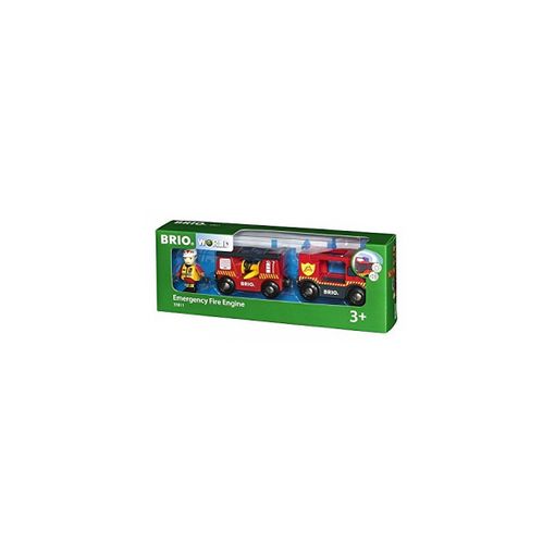 Brinquedo sobre Rodas BRIO Emergency Fire Engine BRIO - Caminhões de brinquedo & veículos de construção - brinquedo, rodas, brio, emergency fire engine, camião de bombeiros, figura, acessórios, luzes, sons