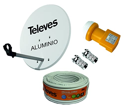Kit de antena parabólica TECNOVOZ (Acessório Imagem e Som) T E C N O V O Z - Pontes e roteadores - antena parabólica, acessório imagem som