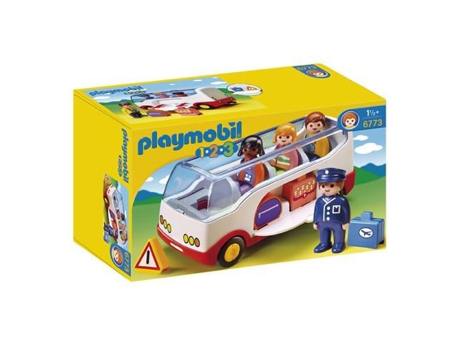 Playmobil 1.2.3 6773 Carro de Viagem PLAYMOBIL - Brinquedos - playmobil, 1.2.3, carro de viagem, aeroporto, avião, bagagem