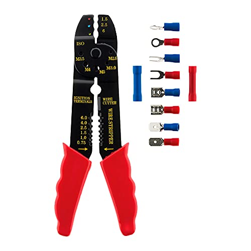 Conjunto de Cabos ZENITECH 50 Cables (Branco) ZENITECH - Ferramentas para fios e cabos - 50 terminais, chave, metal, vermelho-azul