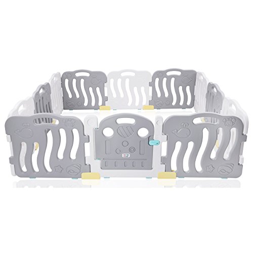 Baby Vivo Parque para Crianças de Plástico de Portas Baby Vivo - Móveis para bebês e crianças pequenas - plástico, 12 peças, 3 anos, 6 kg