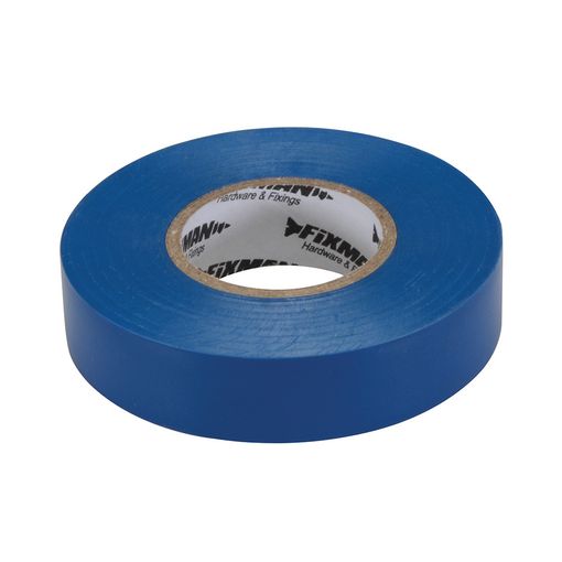 Fita Isolante FIXMAN (Azul - 19mm x 33m) FIXMAN - Fita adesiva de ferragens - azul, 19mm x 33m, resistente à água, poliéster, fibra de vidro