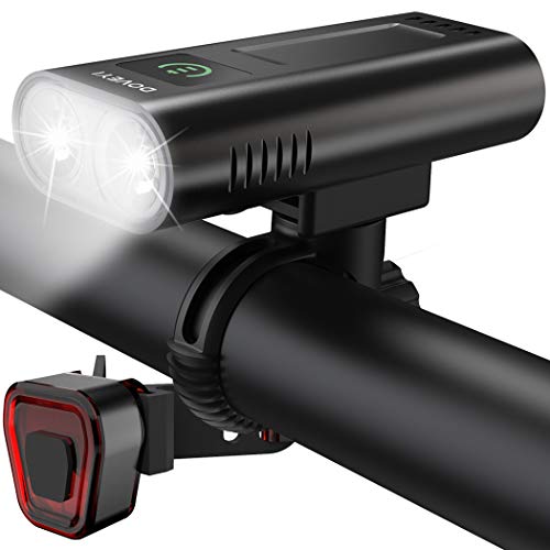 Luz Bicicleta DOVEYI 6400mAh Led Luz Delantera Y Trasera 2400 Lumens DOVEYI - Luzes de segurança e refletores esportivos - 6400mah, 2400 lumens, led, recarregável