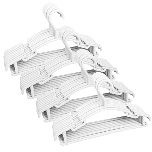 Pack 40 Suportes de Roupa Infantil Branco 28 Cm Lectorias - Roupa - 40 suportes, roupa infantil, branco, 28 cm, antideslizante