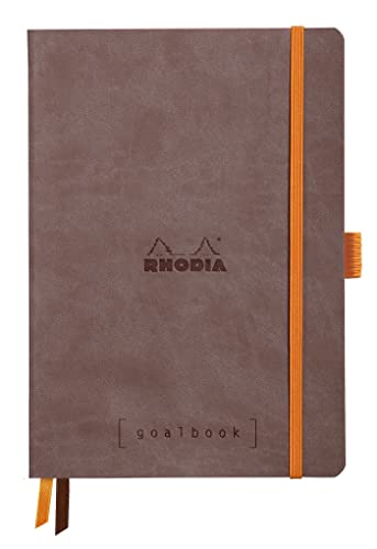 Caderno e Bloco de Notas Clairefontaine Rhodiarama Goalbook | Marfim, Castanho (Livro) Rhodia - Cadernos e bloco de notas - papel marfim, gramagem 90g/m, capa cartão preto, costuras pretas