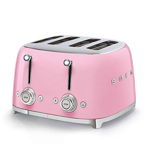 Torradeira SMEG TSF03PKEU (4 fatias - 850 W) Smeg - Torradeiras - 4 fatias, 850 W, aço inoxidável, descongelamento