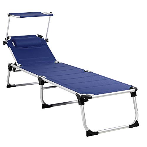 Espreguiçadeira de Praia CASARIA com Almofada (210 x 60 x 81 cm) Casaria - Móveis de exterior - espreguiçadeira, praia, almofada, 210x60x81cm
