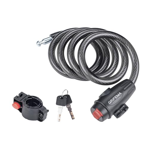 Cadeado de Bicicleta GRIFEMA GA1204-12 (Preto) Ibergrif Griferias S.L - Fechaduras e trincos - 12 mm, polipropileno, resistente, preto