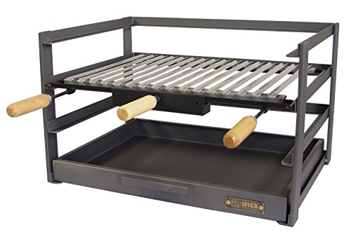 Churrasqueira El Zorro 71479.0 | Preto (Cozinha e Refeição) IMEX EL ZORRO, S.L. - Churrasqueiras ao ar livre - preto, aço inoxidável, tampa, giratório, 2000 W