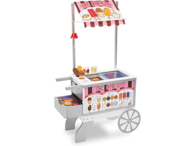 Brinquedo de Trabalhos Manuais MELISSA & DOUG Snacks And Sweets Food Cart Melissa & Doug - Brincar de faz de conta com compras e mercearia - brinquedo, trabalhos manuais, melissa & doug, comida, carta