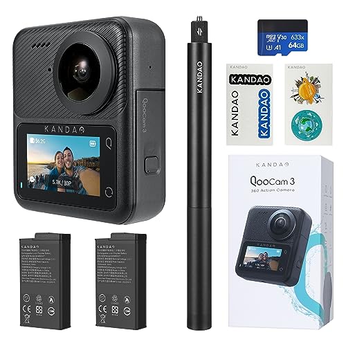 Action Cam KANDAO QooCam 3 (5.7K - 16 MP - Até 60 fps) Kandao Technology Co Ltd - Câmaras de vídeo - 360°, 5.7k, 16 MP, 60 fps