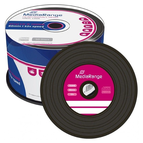 Disco de Vinil MEDIA RANGE Mr225 Cdr Rowlings MediaRange - Mídias vazias - 700 MB, 50, 52x, 1,2 cm