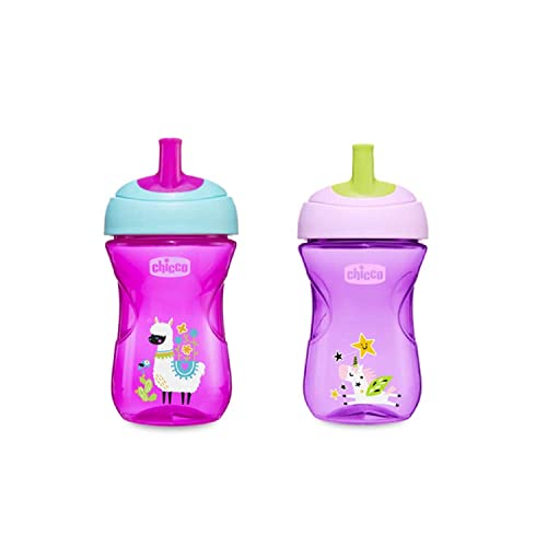 Garrafa CHICCO Advanced Cup (266 ml - Rosa) Chicco - Copos de transição - válvula antigotejamento, 266 ml, rosa, ergonómica
