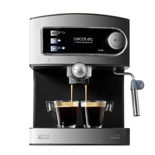 Máquina de Café CECOTEC Power Espresso 2.0 Cecotec - Máquinas de café espresso - máquina café, cecotec, power espresso 2.0, capacidade 2 copos, filtro duplo, moído, monodose ese, bandeja taças