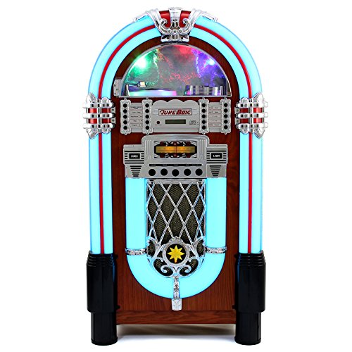 Gira-Discos BROTHER'S BROTHERS Retro Jukebox MONSTERSHOP - Áudio - retro, cd, usb, bluetooth, rádio