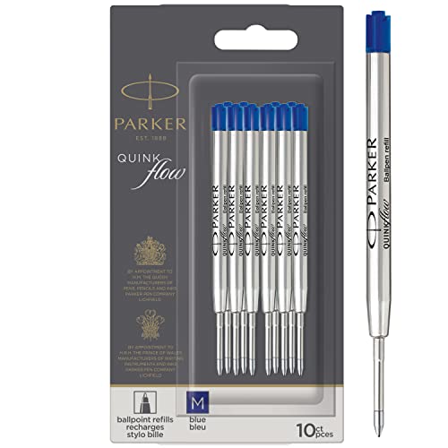Recargas para Canetas de Tinta Permanente PARKER Quink-Flow Azul (10 Un) Newell Rubbermaid - Tinta e recargas de caneta - recargas, caneta, tinta permanente, PARker, quink-flow, azul