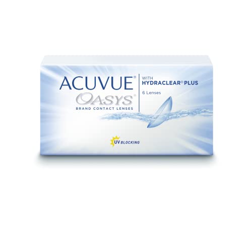 Lentes de contato ACUVUE OASYS 2 semanas Acuvue - Lentes de contato - 2 semanas, silicone hydraclear plus, resistente à água, universal