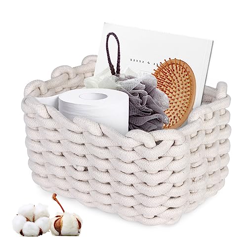 Caixa de Arrumação de Corda de Algodão Branco Mitening - Armazenamento industrial - corda, algodão, branco