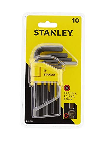 Chave de fendas STANLEY 0-69-253 (10 peças) STANLEY - Chaves inglesas - 10 peças, plástico, suporte, 200mm