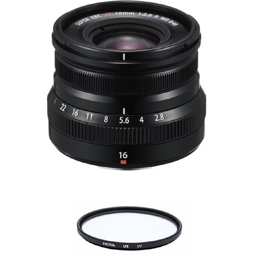 Objetiva FUJIFILM XF16MM F2.8 R WR (Encaixe: Fujifilm X Mount - Abertura: f/22) Fujifilm - Lentes de câmera - fujifilm x mount, abertura f/22, focal 16mm, distância de foco 0,24m