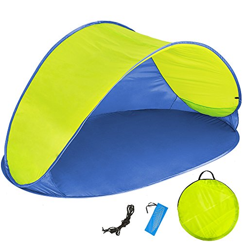 TecTake 401680 Chapéu de Sol para Campismo Azul TecTake - Móveis de exterior - chapeu, sol, campismo, pop up, proteção UV