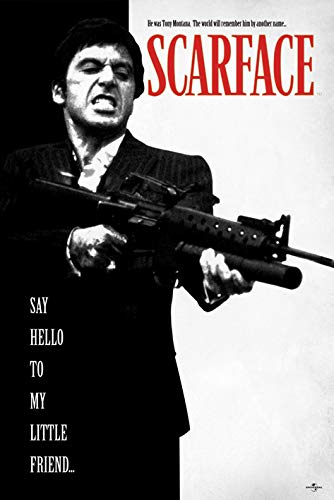 Poster de Cinema Scarface (Say Hello To My Little Friend) - Poster Standard (91,5 x 61 cm) Pyramid - Pósteres, impressões e arte visual - say hello, my little friend, 61 x 91,5 cm